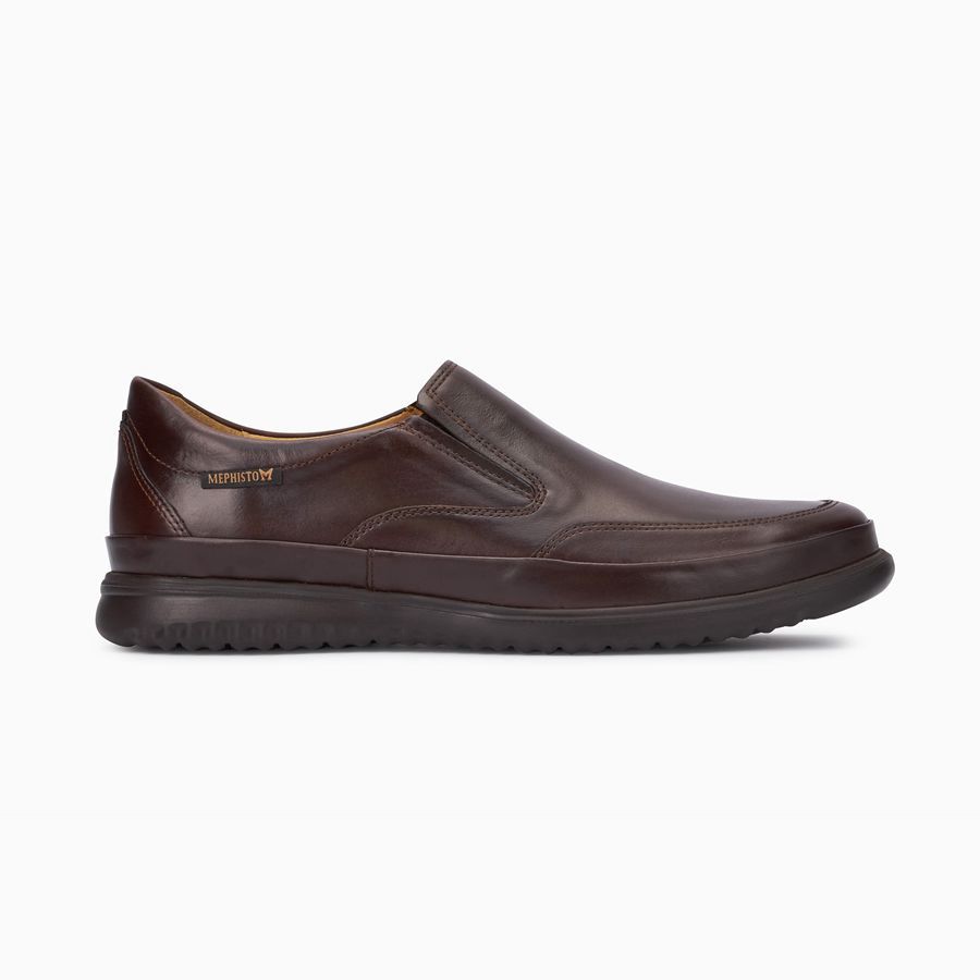 Mephisto TWAIN Bőr Férfi Loafers - Sötét Barna, HU-82127